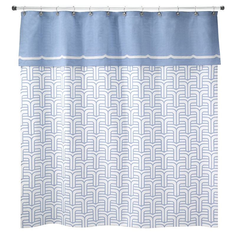 Jonathan Adler Versailles 100 Cotton Geometric Single Shower Curtain